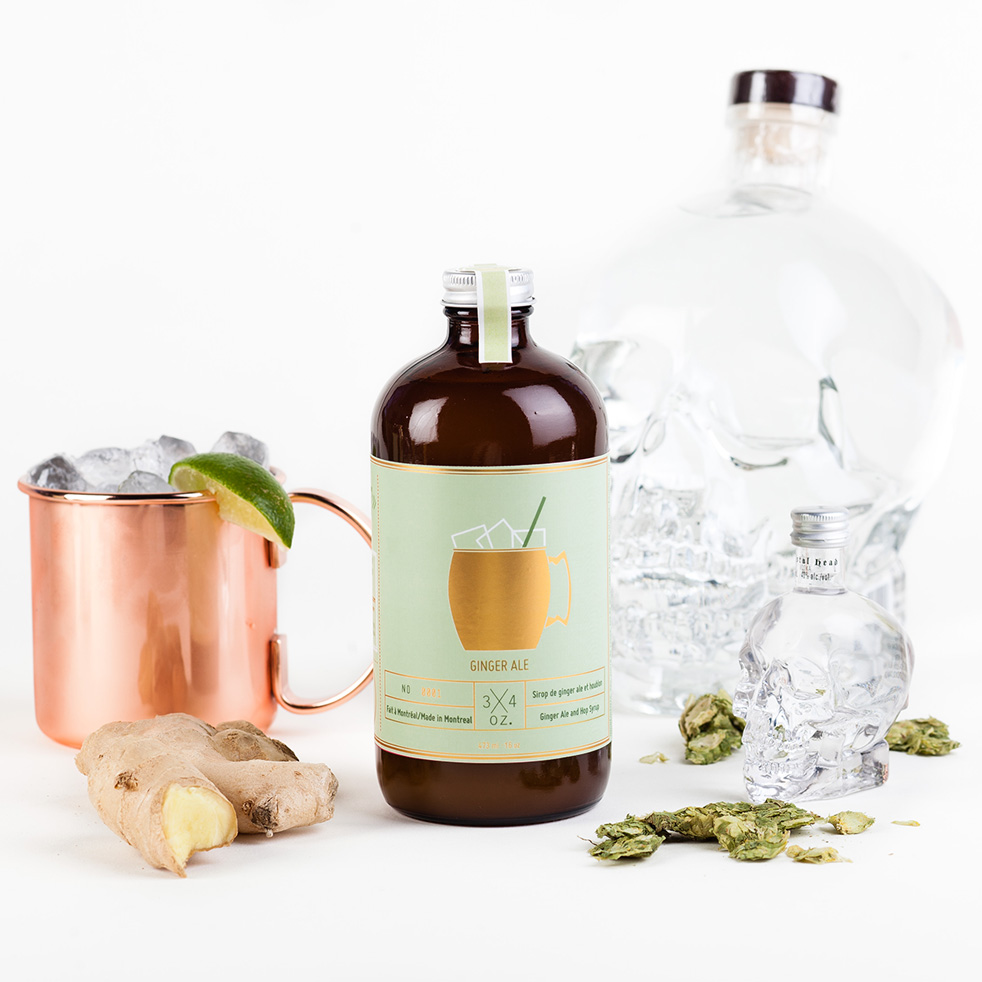 Homemade Moscow Mule Ginger - 3/4 OZ. | Tonic, Ginger and Cola Maison for your cocktails